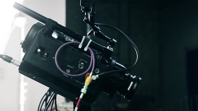 professional film camera panning