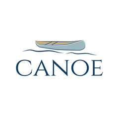 Illustration of abstract icon canoe.Vector