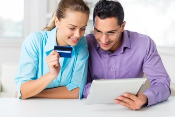 Shopping, payment, home.