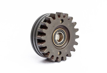cog gear wheels on white background.