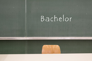 Das Wort Bachelor an der Tafel