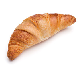 Croissant or  crescent roll isolated on white background cutout