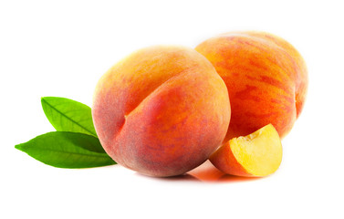 Ripe peach fruits.