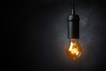 Vintage light bulb background