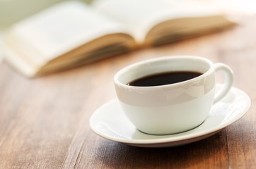 Cup, white, black.