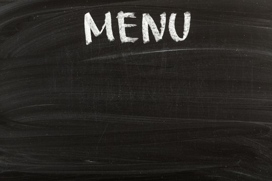 Menu, Blackboard, Restaurant.