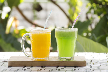 Green Apple and Orange Smoothie