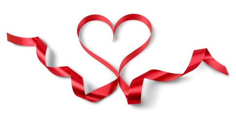 Heart Shape, Valentine's Day, Ribbon.