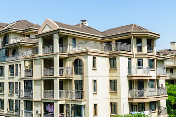 Obraz premium apartment building in suburban area