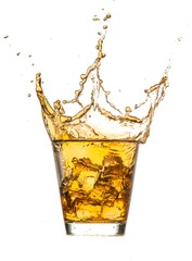 Whisky, Glass, Splashing.
