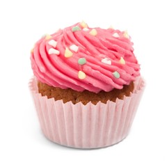 Cupcake, Cake, Pink.