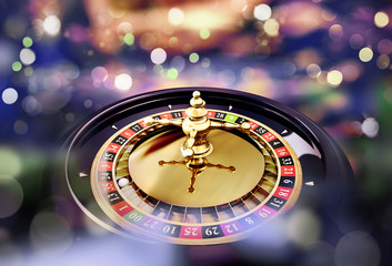 roulette close up with lights in the background © adimas