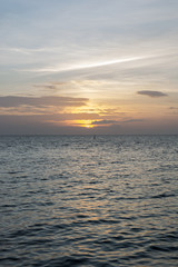 Sea and twilight sky