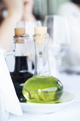 Vinegar and olvie oil