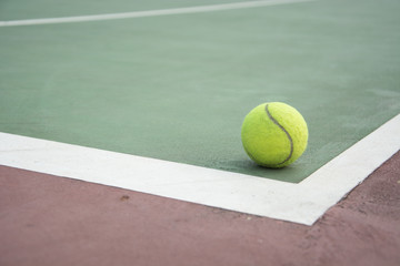 tennis ball on the court