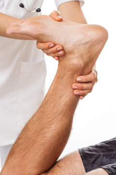 Patient with painful foot
