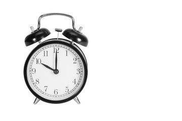 Ten O' Clock on alarm clock isolated on white