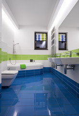 Blue and green tiles