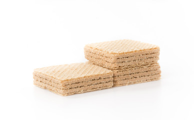 coffee wafer on white background