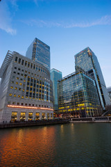 Naklejka premium Windows of Skyscraper Business Office, Corporate building in London