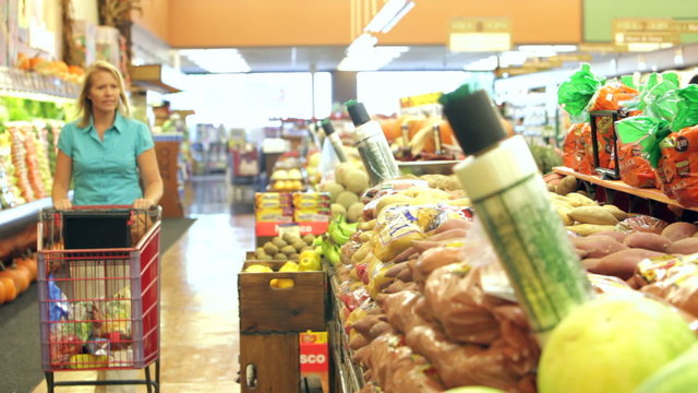 Woman Shopping In Supermarket