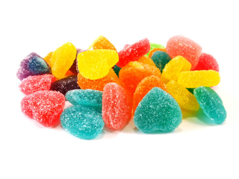assortment of colorful fruit jelly candy