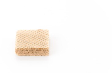coffee wafer on white background