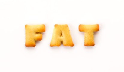 fat wording by a b c biscuit