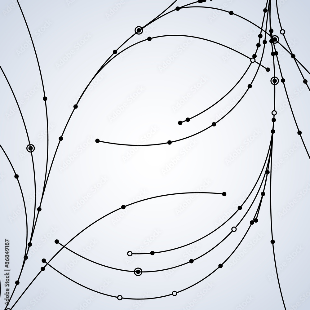 Poster wire grid made of connected dots