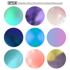 Set of colorful blurred round spots