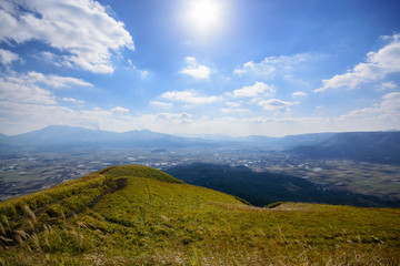 Naklejka premium 阿蘇大観峰