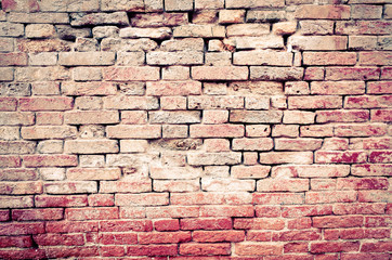 Old red brick wall textures and backgrounds