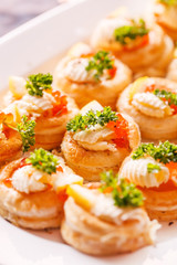 canape with caviar