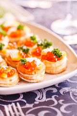 canape with caviar