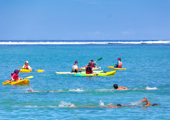 natation et initiation au kayak de mer, île de la Réunion 