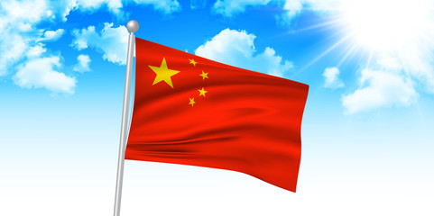 中国　 国旗　背景