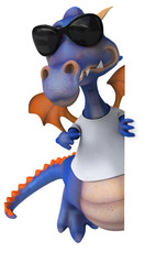 Dragon with a white tshirt