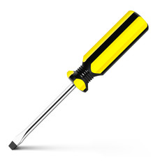 Screwdriver isolated on white backgrounf. Vector illustration