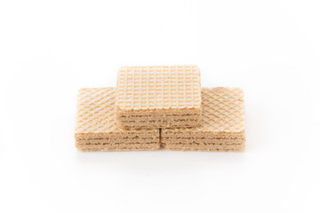coffee wafer on white background