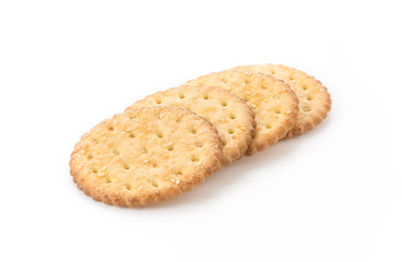 marie sesame biscuit on white background