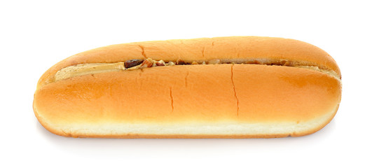Bread with coffee cream isolated on the white background