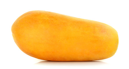 Ripe papaya isolated on the white background