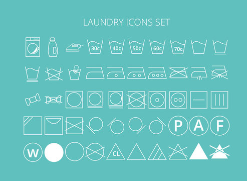 laundry icons set