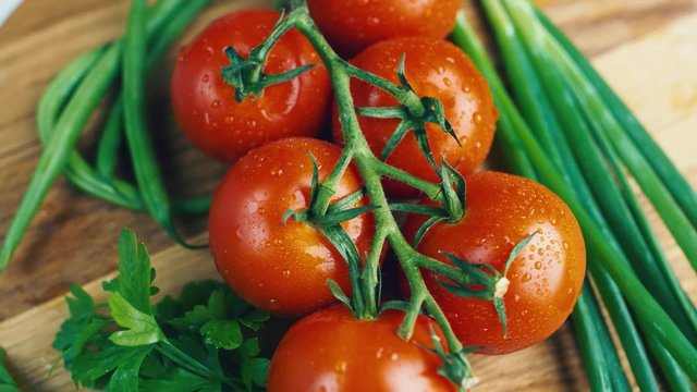 Tomatoes with fresh herbs