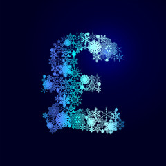 Winter decorations. Symbols of snowflakes.Lira.