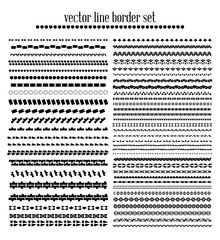 Vector lines, border divides set