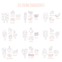 doodle ice cram and ingredients