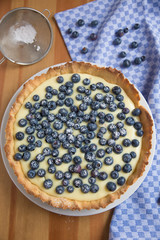 Vanilletkuchen mit Blaubeeren 