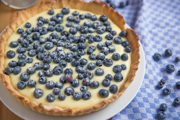 Vanilletkuchen mit Blaubeeren 