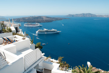 Obraz premium Amazing romantic Santorini island, Greece